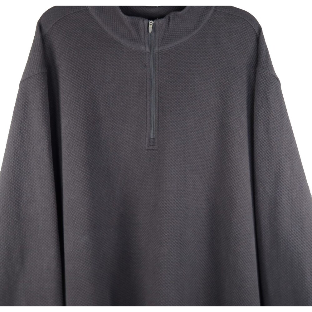 Ben Hogan 1/4 Zip Pullover Men’s 2XL Performance Long Sleeve Black Waffle Knit